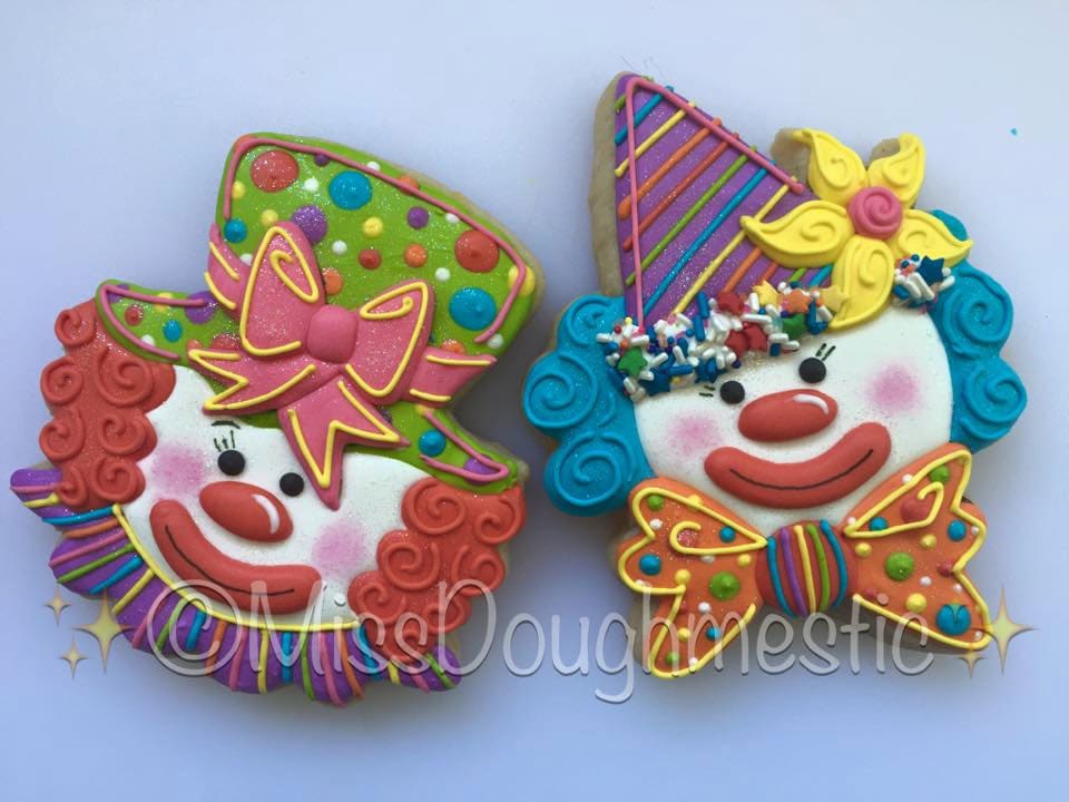 Miss Doughmestic Clown #1 Cookie Cutter and Fondant Cutter and Clay Cutter