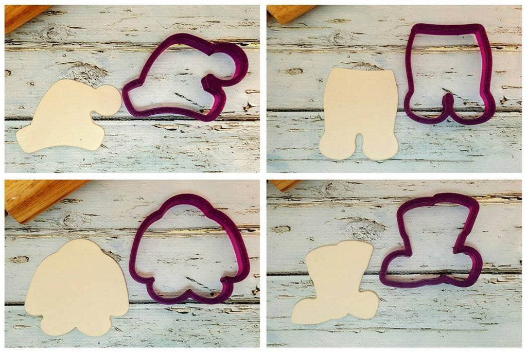 Santa Suit or Old St Nick Suit Cookie Cutter and Fondant Cutter and Clay Cutter