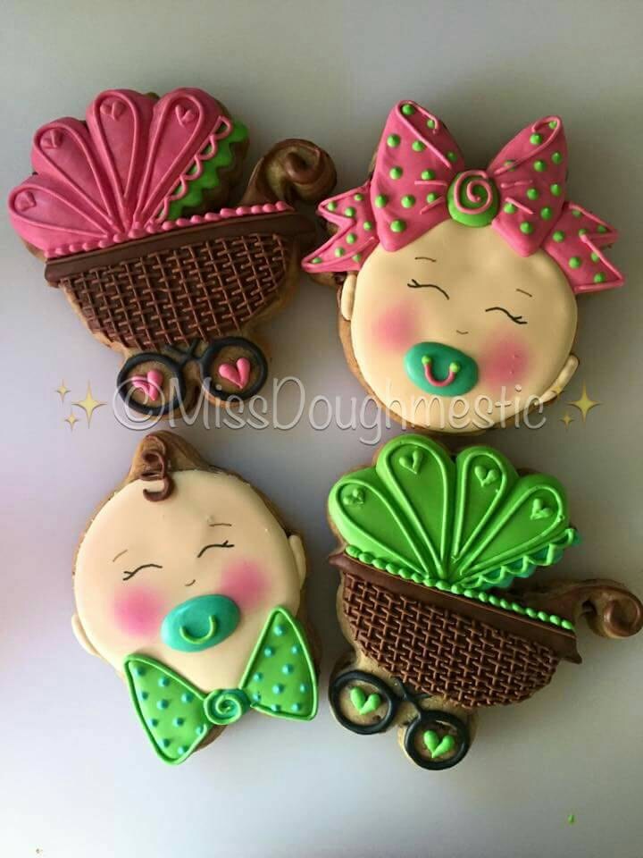 Miss Doughmestic Baby Girl Head with Bow Cookie Cutter and Fondant Cutter and Clay Cutter