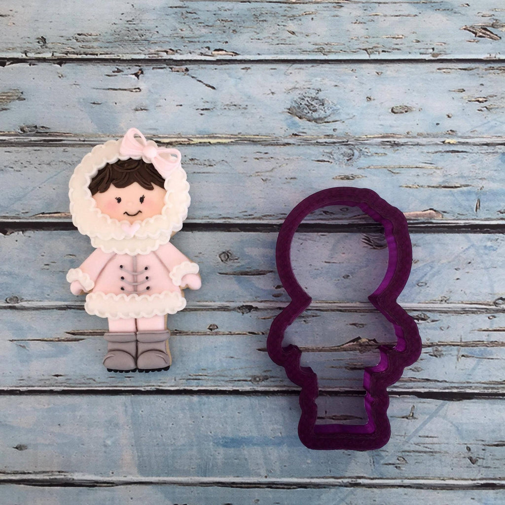 Eskimo Girl Cookie Cutter and Fondant Cutter and Clay Cutter