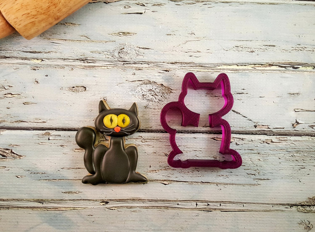 Cat or Black Cat or Scary Cat or Halloween Cat Cookie Cutter or Fondant Cutter and Clay Cutter