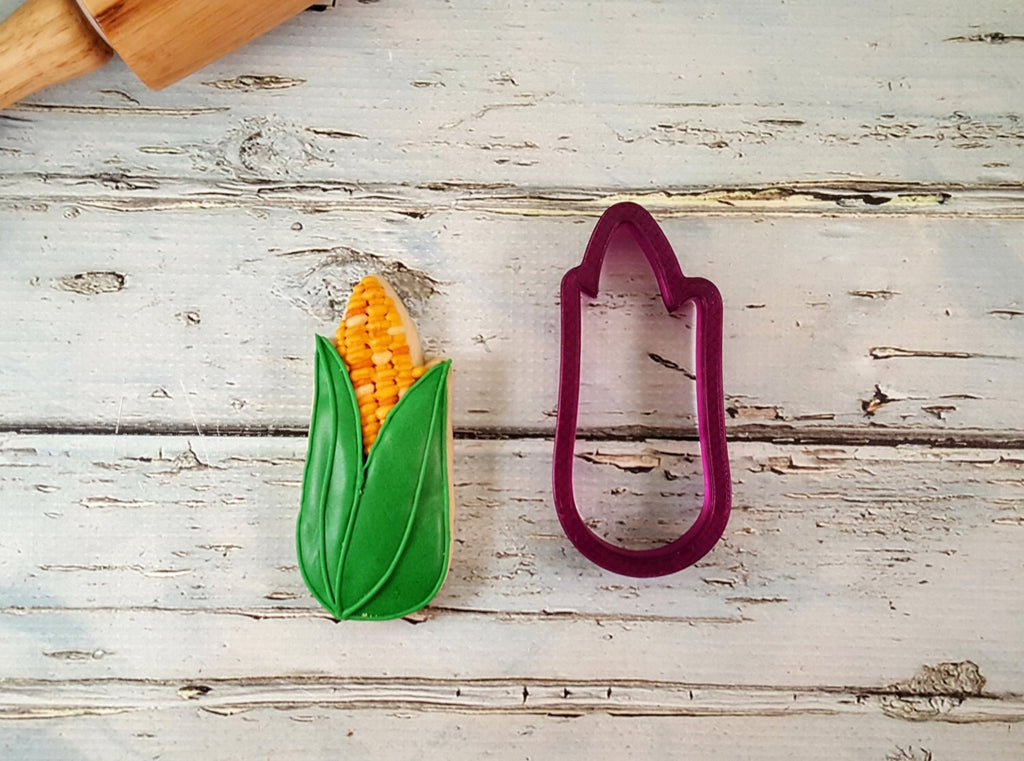 Ear of Corn #2 or Corn on the Cob Cookie Cutter and Fondant Cutter and Clay Cutter