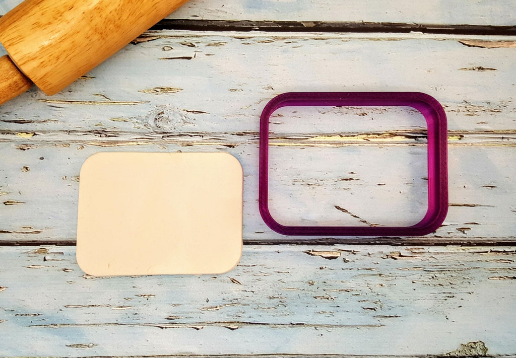 Rounded Corner Rectangle Cookie Cutter and Fondant Cutter and Clay Cutter