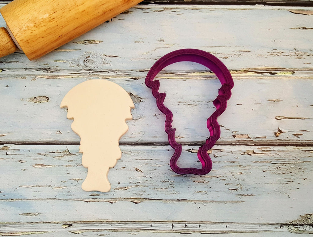 Parachutist or Aviator with Parachute Cookie Cutter and Fondant Cutter