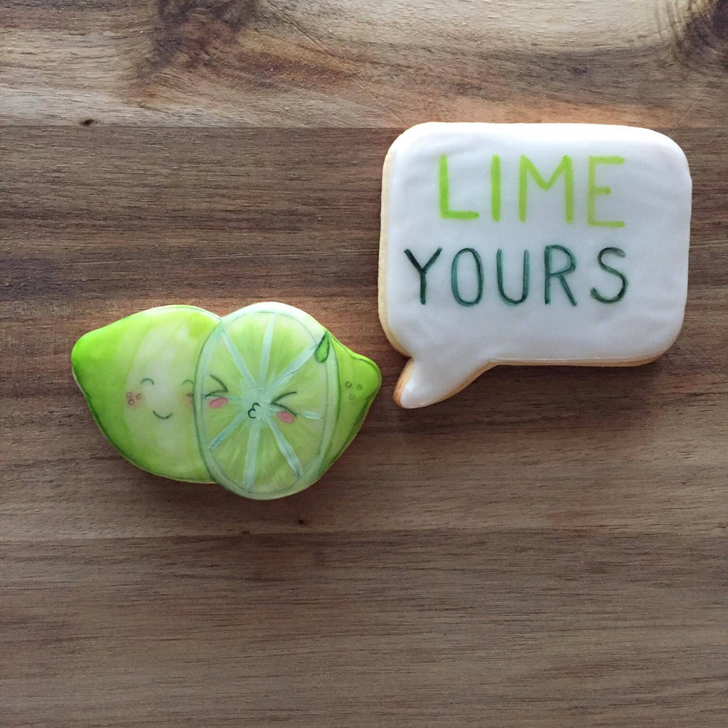 Pair of Limes or Lemons Cookie Cutter and Fondant Cutter and Clay Cutter