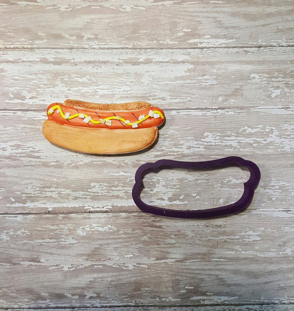 Hot Dog in a Bun Cookie Cutter or Fondant Cutter and Clay Cutter