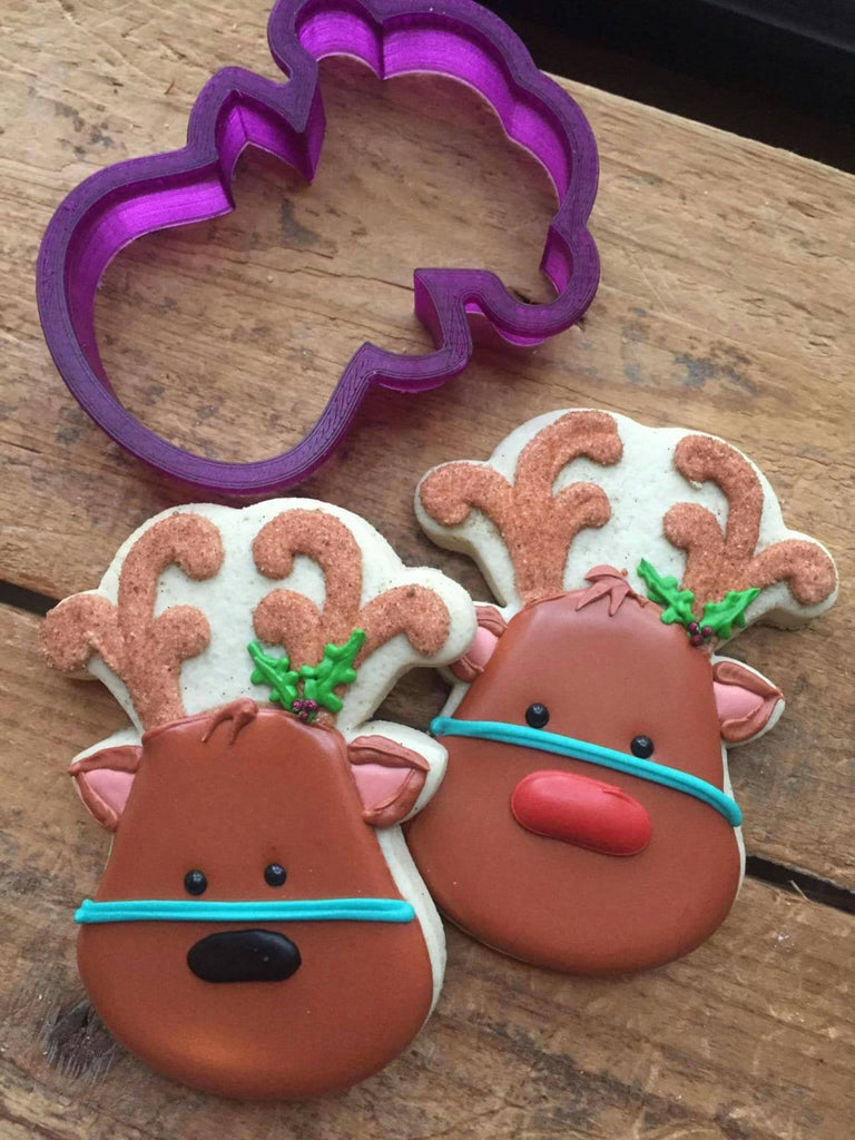 Cookie Cowgirl Reindeer Cookie Cutter and Fondant Cutter and Clay Cutter