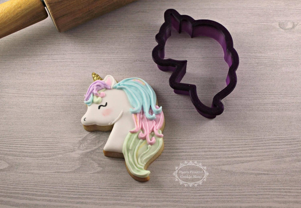 Unicorn Head #1 Cookie Cutter and Fondant Cutter and Clay Cutter