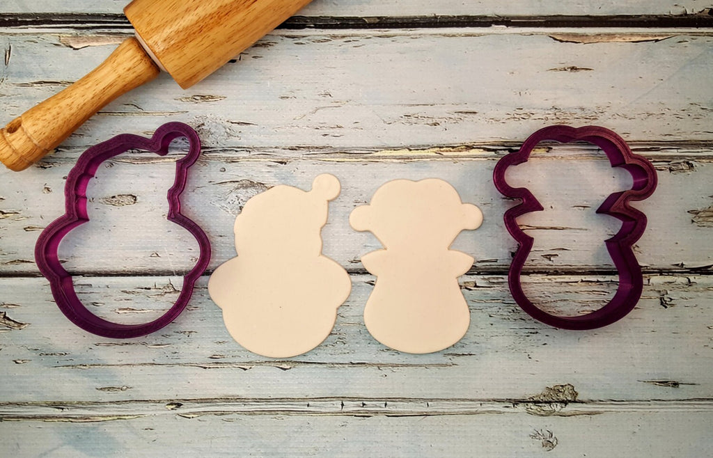 Cookie Cowgirl Santa Claus Snowman Cookie Cutter and Fondant Cutter and Clay Cutter