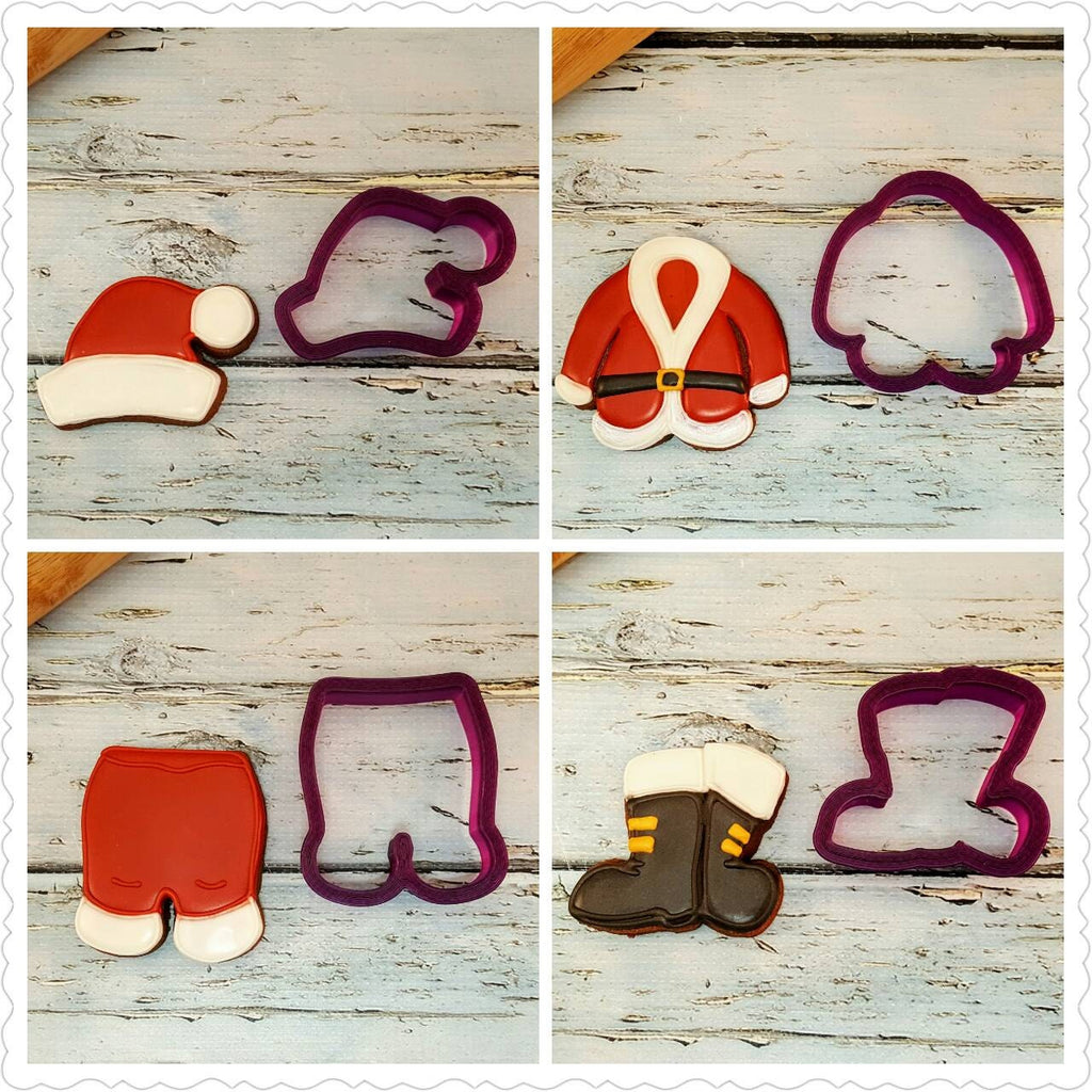 Santa Suit or Old St Nick Suit Cookie Cutter and Fondant Cutter and Clay Cutter