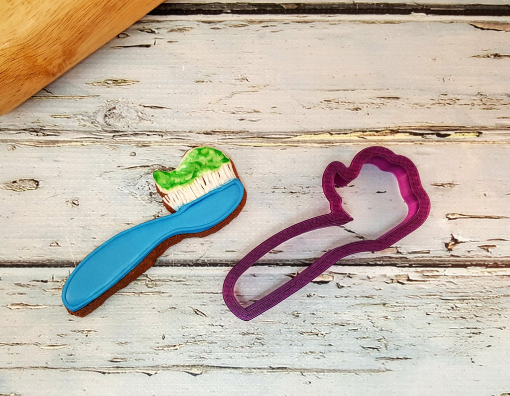 Toothbrush with Tooth Paste or Tooth Brush Cookie Cutter or Fondant Cutter and Clay Cutter