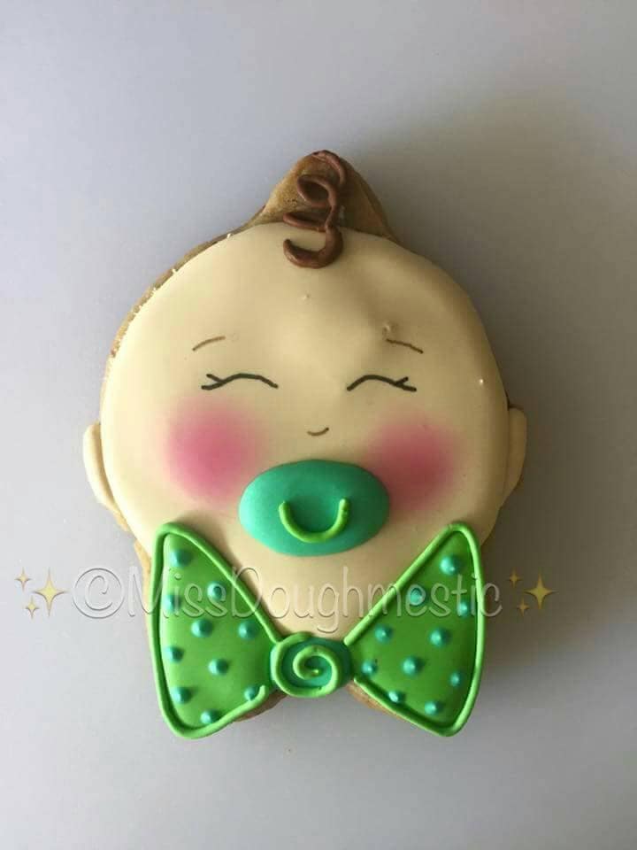 Miss Doughmestic Baby Boy Head Cookie Cutter and Fondant Cutter and Clay Cutter