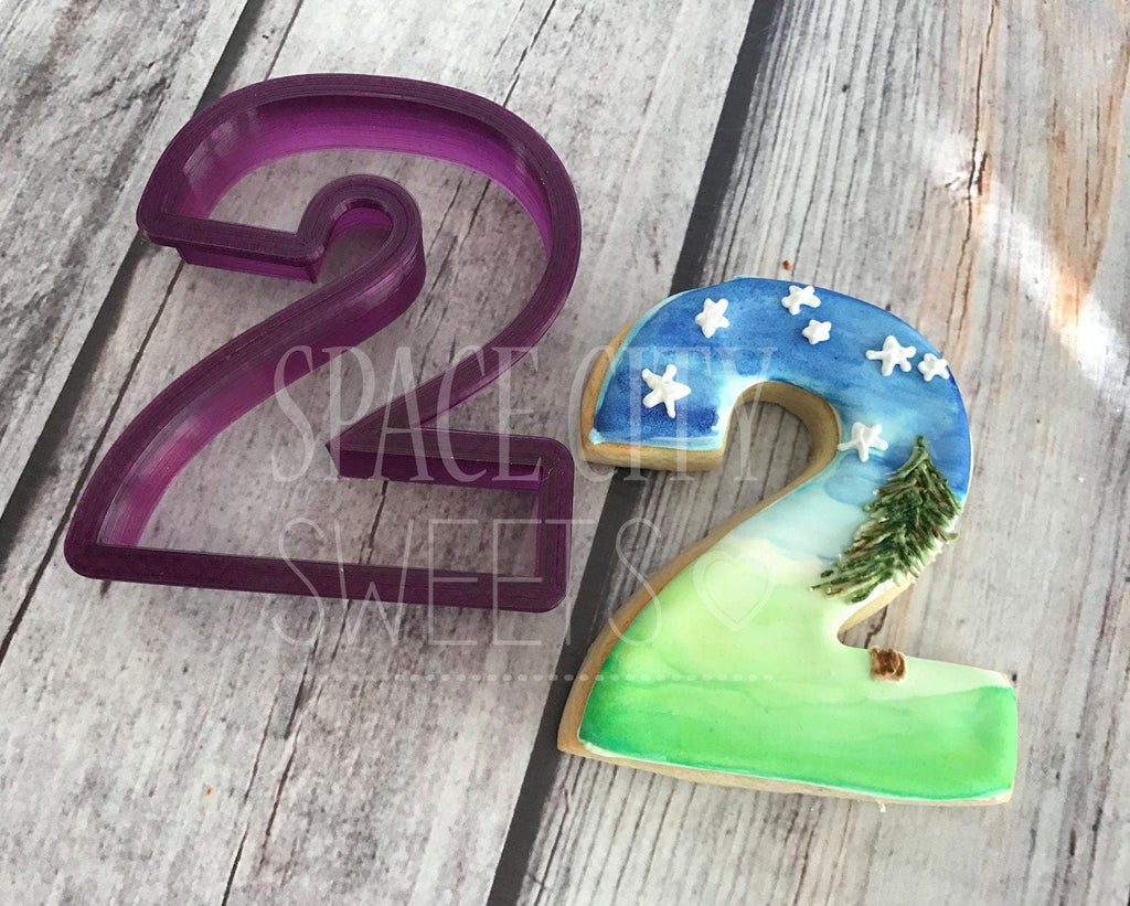 2 Two Second Birthday or Anniversary Cookie Cutter or Fondant Cutter and Clay Cutter
