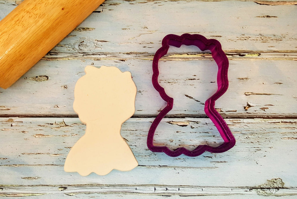 Bust of Frida or Frieda Cookie Cutter and Fondant Cutter and Clay Cutter