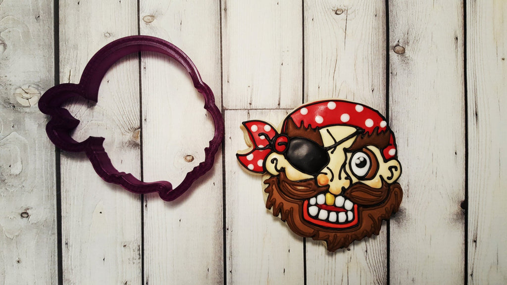 Pirate with Eye Patch Cookie Cutter or Fondant Cutter and Clay Cutter