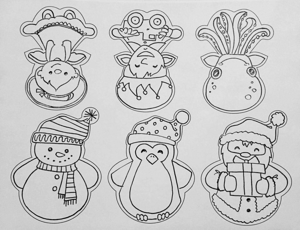 Cookie Cowgirl Santa Claus Snowman Cookie Cutter and Fondant Cutter and Clay Cutter