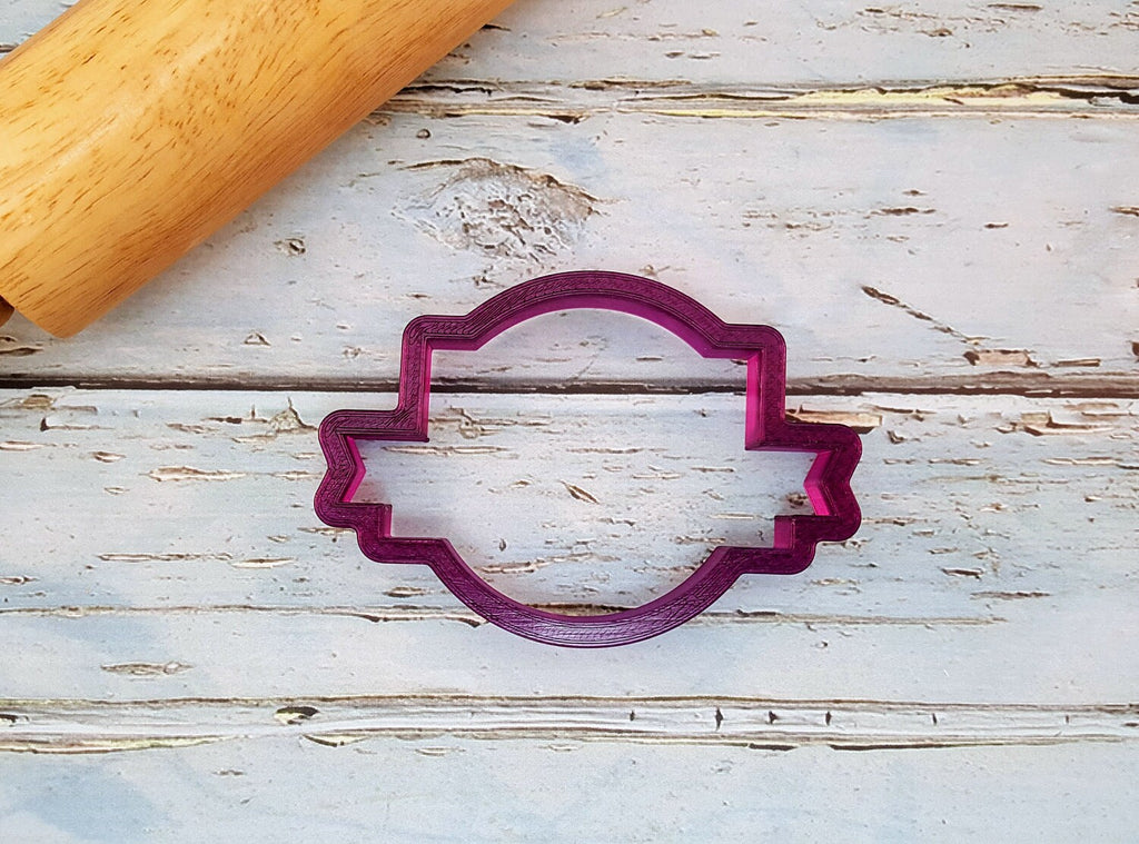 Regal Plaque with Ribbon or Banner Cookie Cutter and Fondant Cutter and Clay Cutter