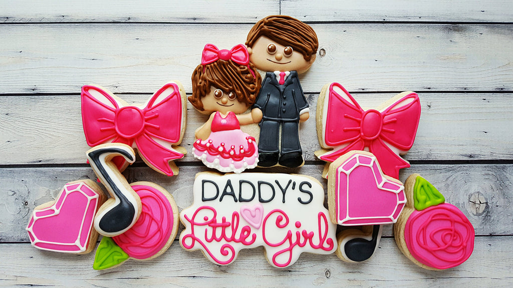 Dad and Daughter or Man and Girl Cookie Cutter and Fondant Cutter