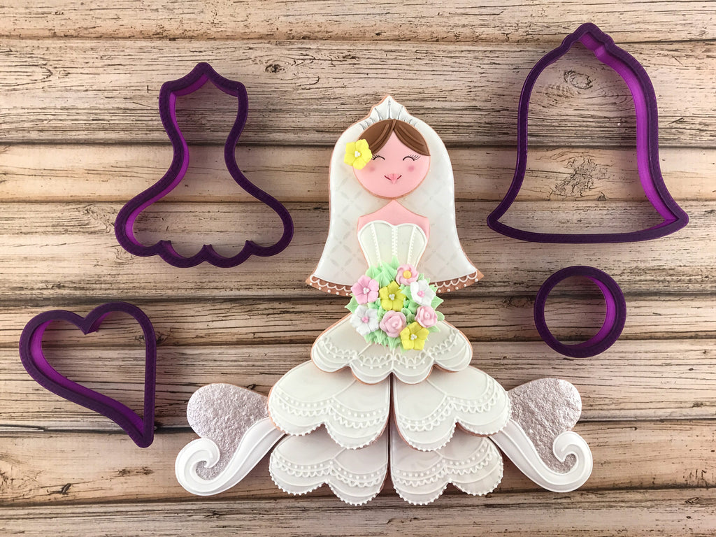 Build A Bride Set or Communion Girl Set Cookie Cutter or Fondant Cutter and Clay Cutter