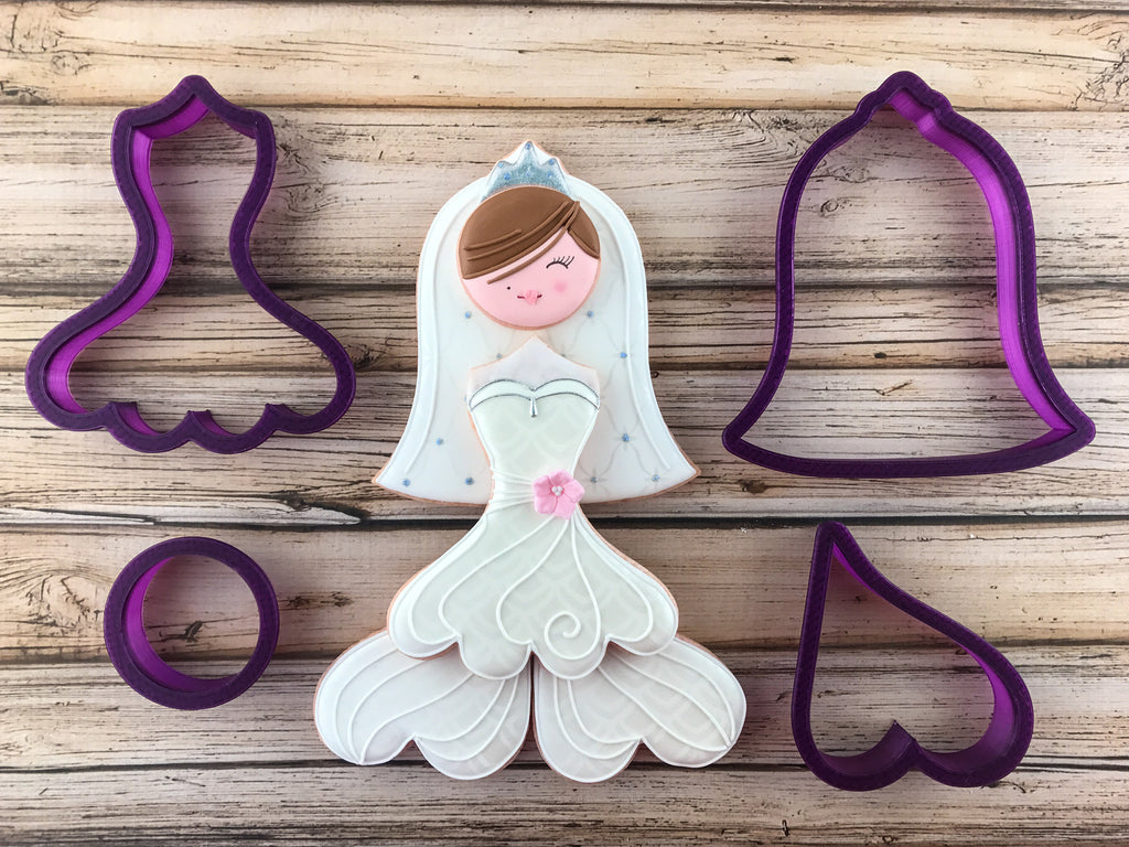 Build A Bride Set or Communion Girl Set Cookie Cutter or Fondant Cutter and Clay Cutter