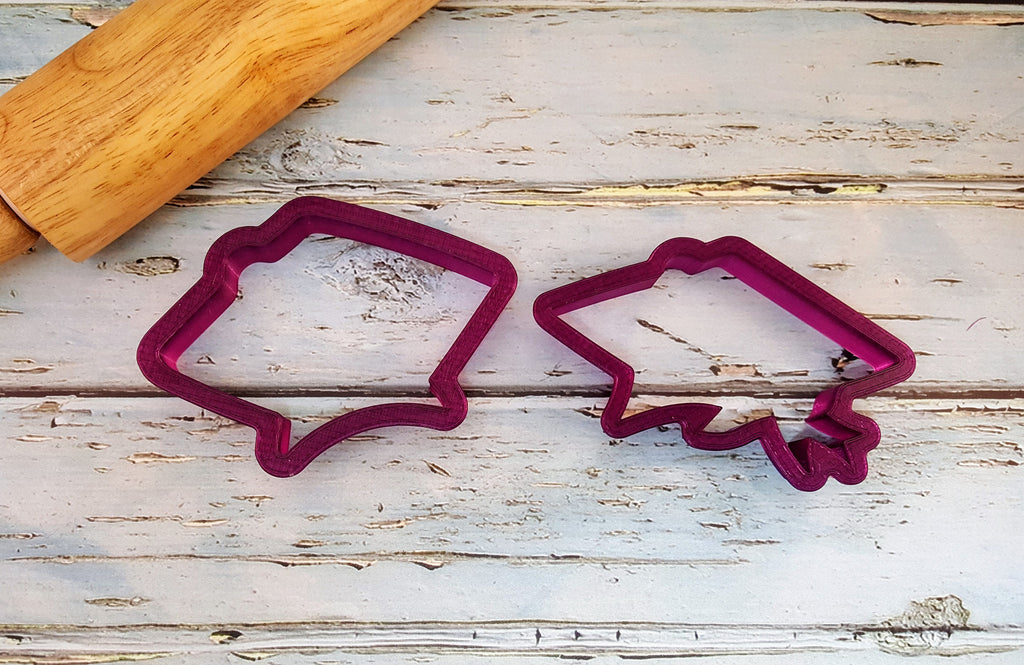 Miss Doughmestic Mortar Board or Graduation Cap Cookie Cutter or Fondant Cutter and Clay Cutter