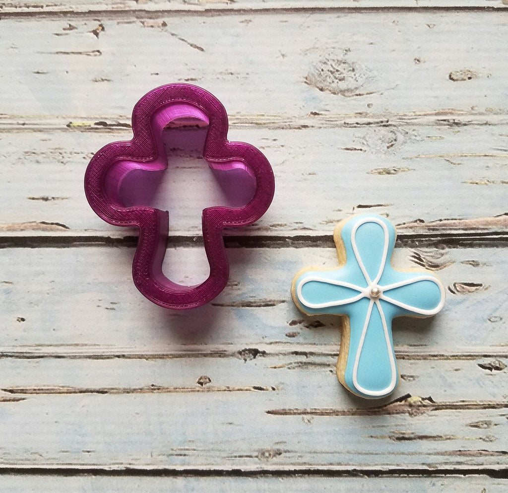 Chubby Cross Cookie Cutter or Fondant Cutter and Clay Cutter