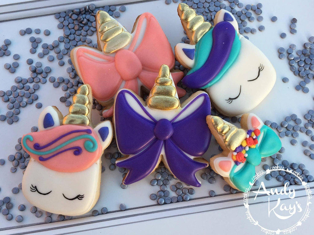 Unicorn Bow with Ears #2 Cookie Cutter and Fondant Cutter and Clay Cutter