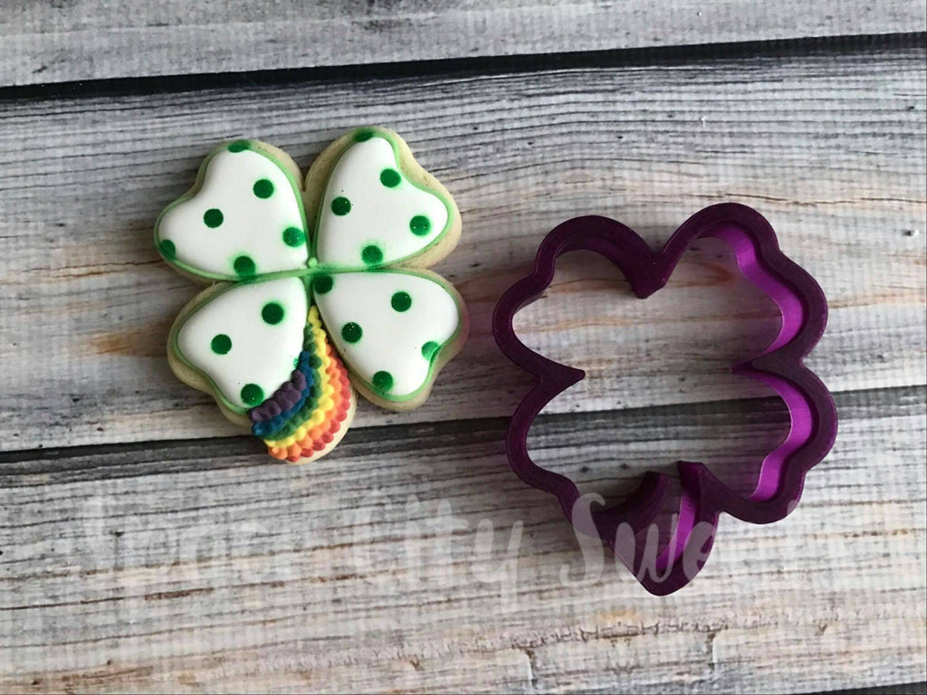 Lucky Clover Four 4 Leaf Clover Cookie Cutter and Fondant Cutter and Clay Cutter