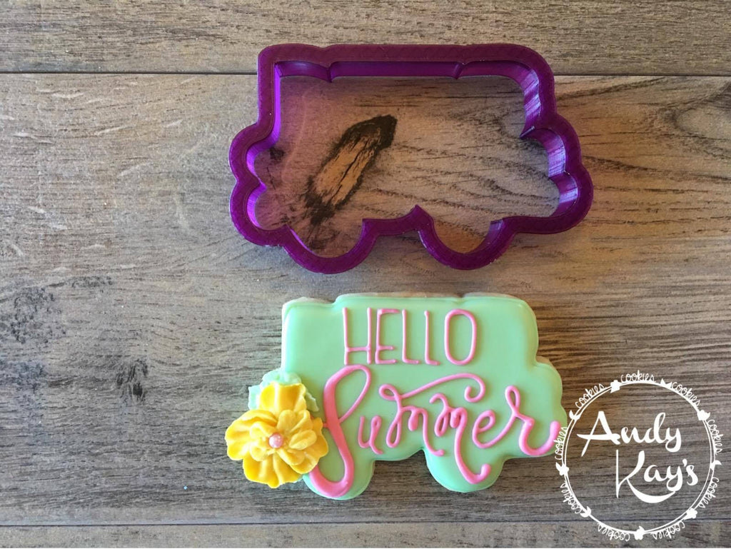 Daddy's Little Girl or Hello Summer Plaque Cookie Cutter and Fondant Cutter and Clay Cutter