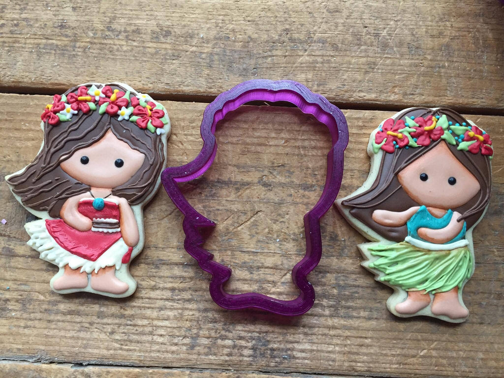 Hula Girl or Hawaiian Girl Cookie Cutter and Fondant Cutter and Clay Cutter