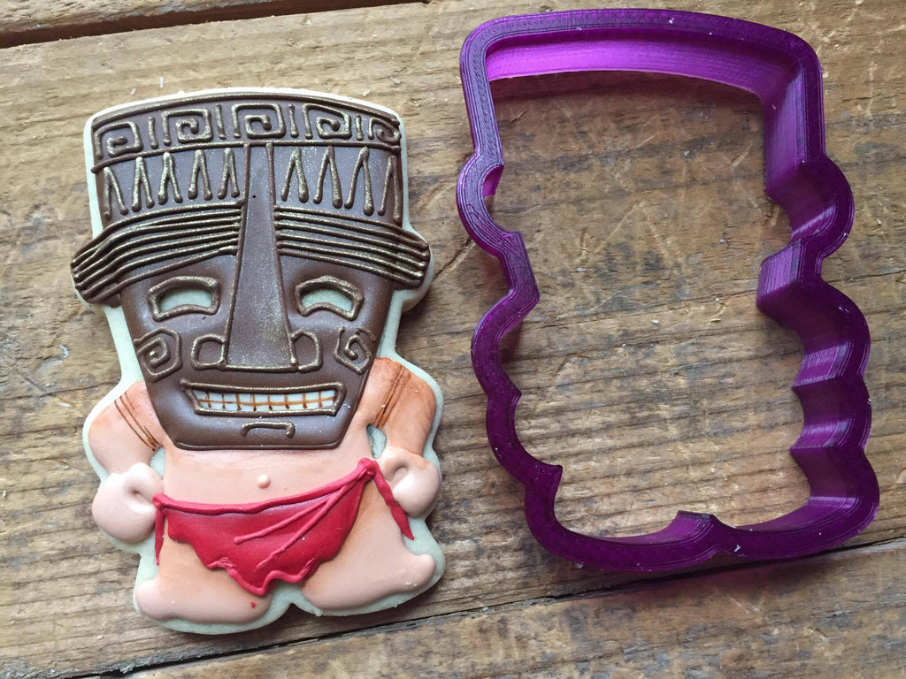 Tiki Dude Cookie Cutter and Fondant Cutter and Clay Cutter