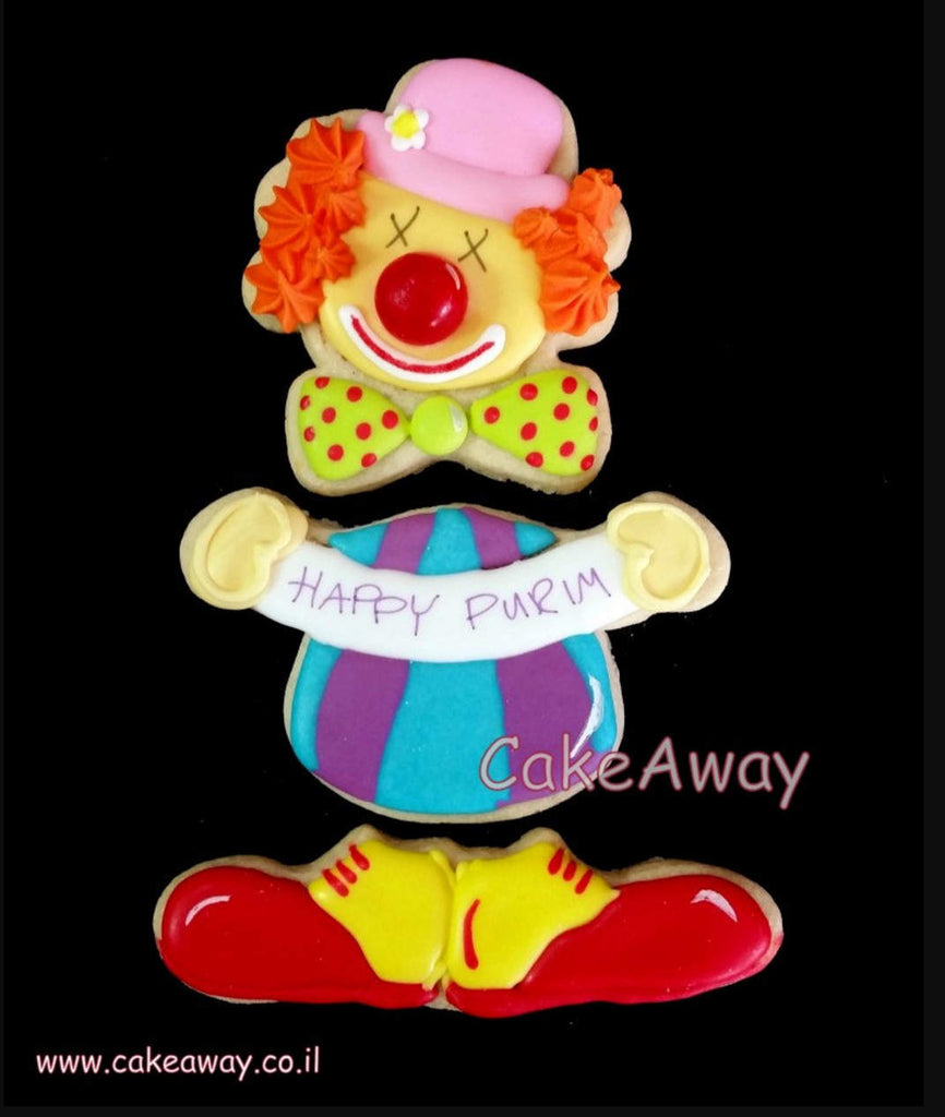 3 Piece Clown Cookie Cutter and Fondant Cutter and Clay Cutter Set