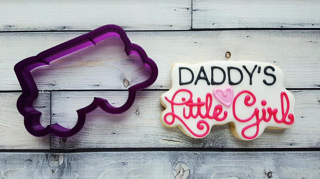 Daddy's Little Girl or Hello Summer Plaque Cookie Cutter and Fondant Cutter and Clay Cutter