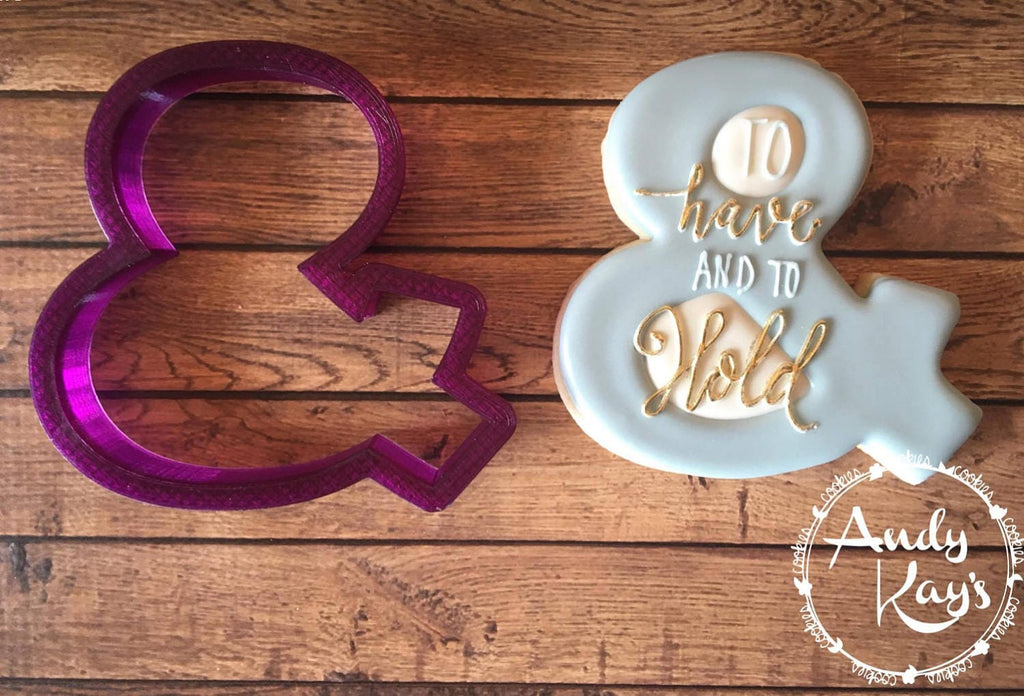 Digital STL File Download And Sign or Ampersand Cookie Cutter and Fondant Cutter and Clay Cutter