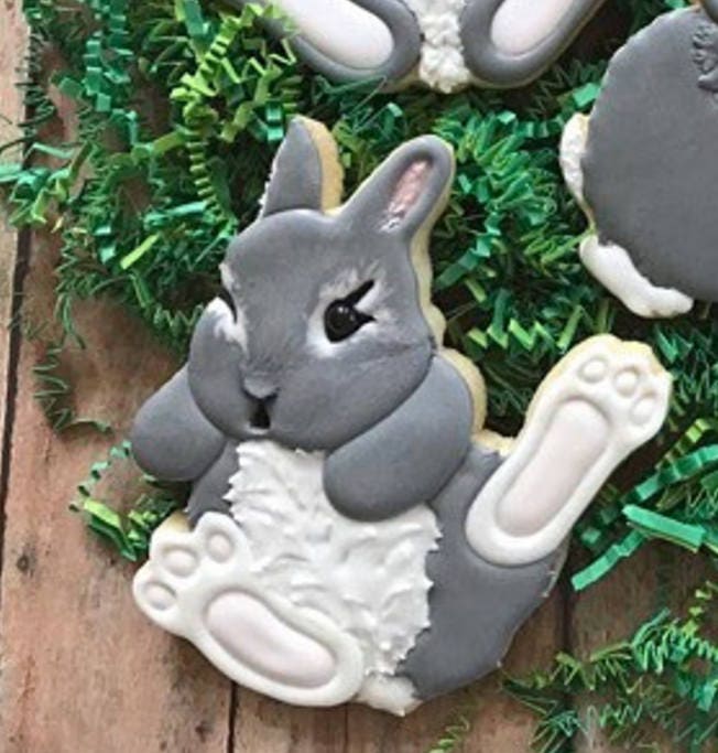 The Floured Canvas Bunny #3 Cookie Cutter and Fondant Cutter and Clay Cutter