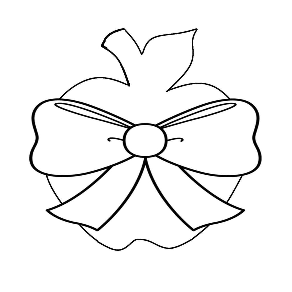 Lilaloa Apple with a Bow Cookie Cutter or Fondant Cutter and Clay Cutter