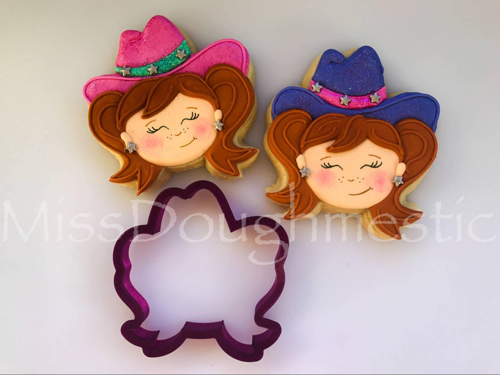 Miss Doughmestic Cowboy and Cowgirl Cookie Cutter or Fondant Cutter and Clay Cutter