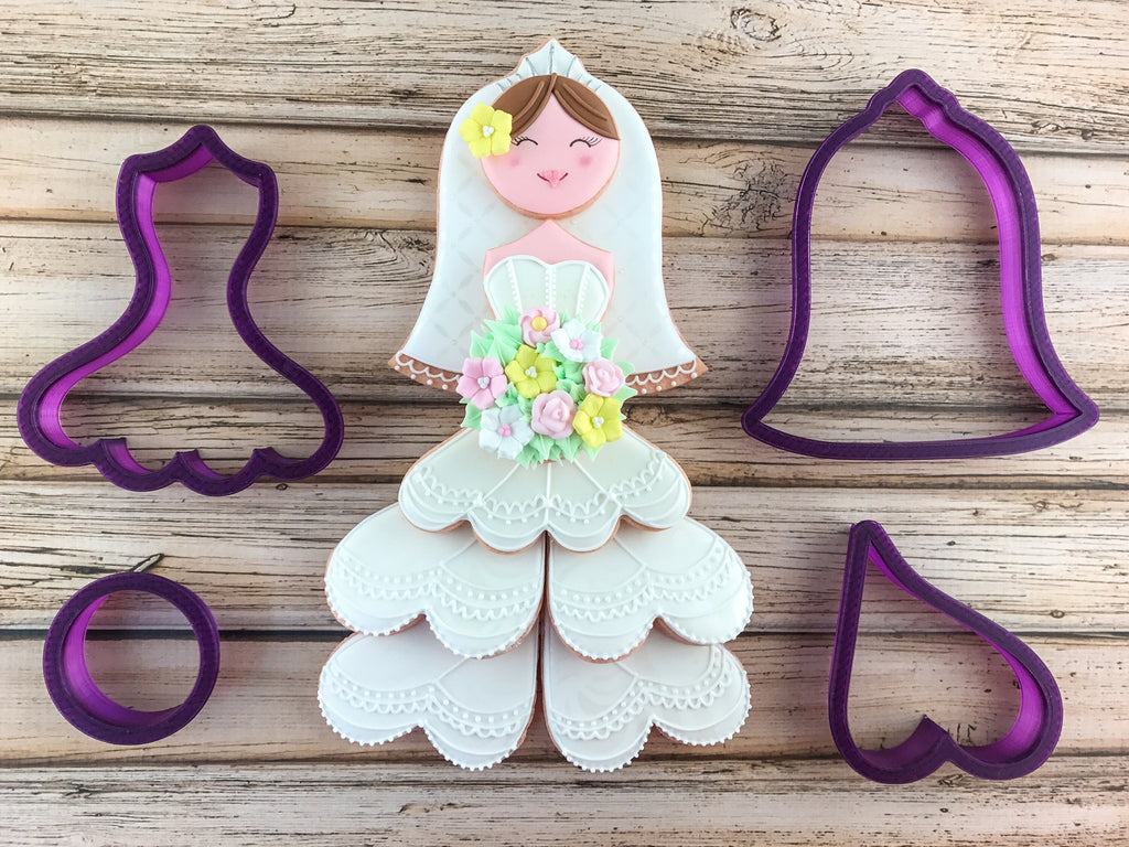 Build A Bride Set or Communion Girl Set Cookie Cutter or Fondant Cutter and Clay Cutter