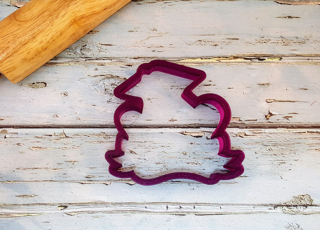 Miss Doughmestic Peeking Boy or Girl Graduate with Diploma or Scroll or Name Plaque Cookie Cutter or Fondant Cutter and Clay Cutter