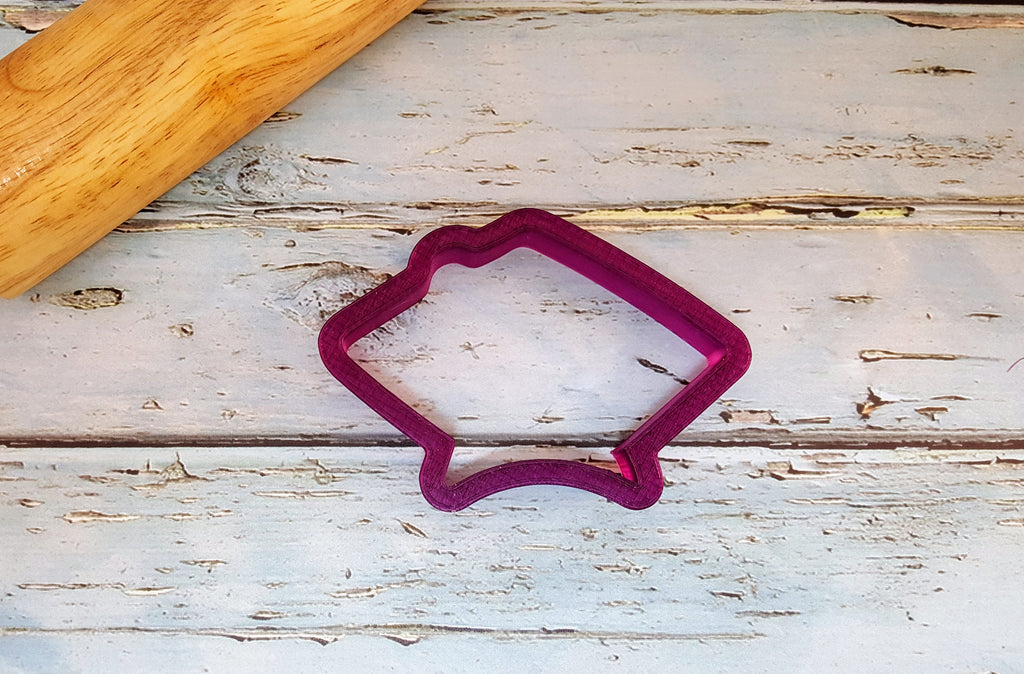 Miss Doughmestic Mortar Board or Graduation Cap Cookie Cutter or Fondant Cutter and Clay Cutter
