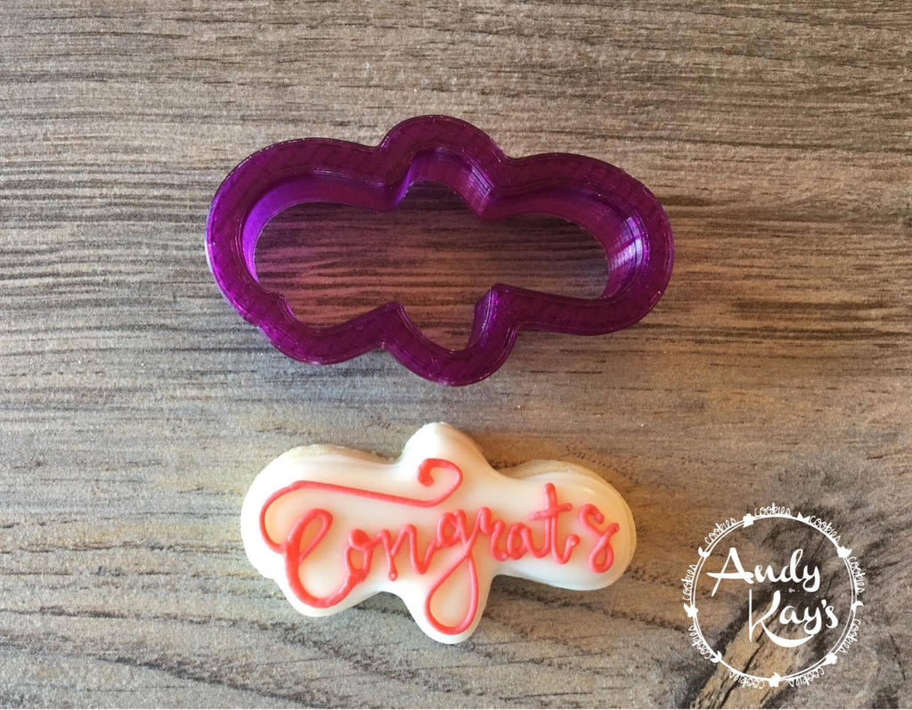 Congrats Cookie Cutter or Fondant Cutter and Clay Cutter