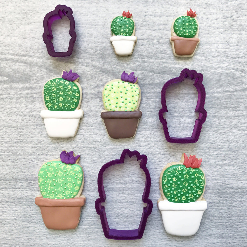 Cactus in a Pot #1 Cookie Cutter and Fondant Cutter and Clay Cutter