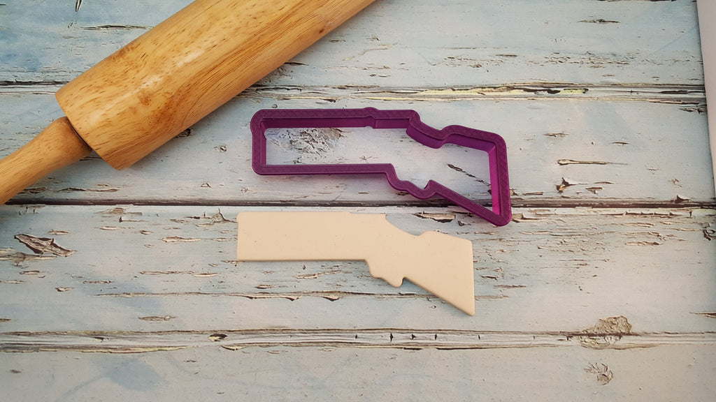 Hunting Gun Cookie Cutter and Fondant Cutter and Clay Cutter