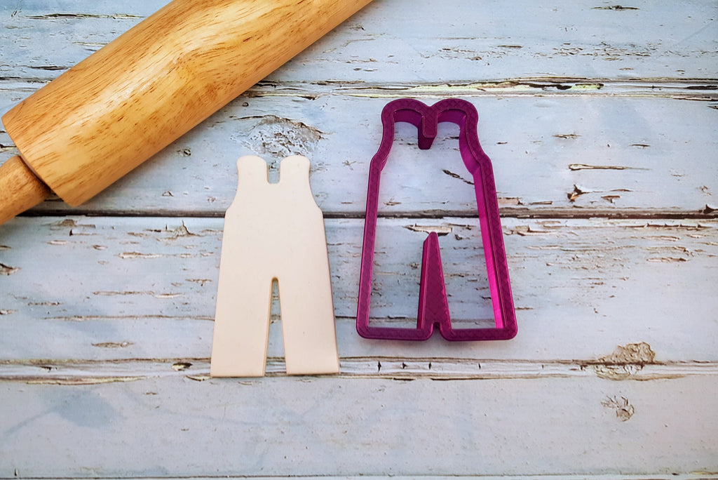 Overalls or Coveralls Cookie Cutter and Fondant Cutter and Clay Cutter