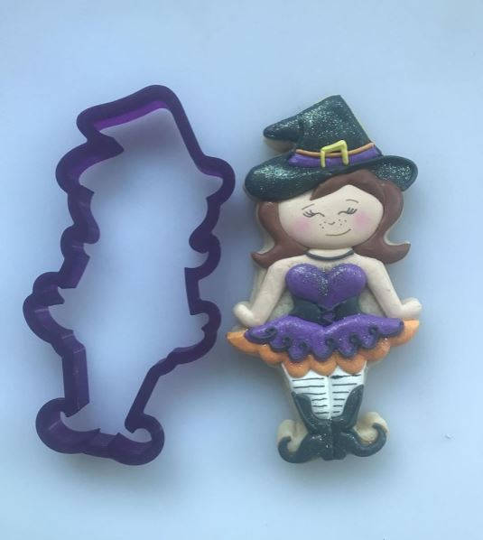 Miss Doughmestic Witch #1 Cookie Cutter or Fondant Cutter and Clay Cutter