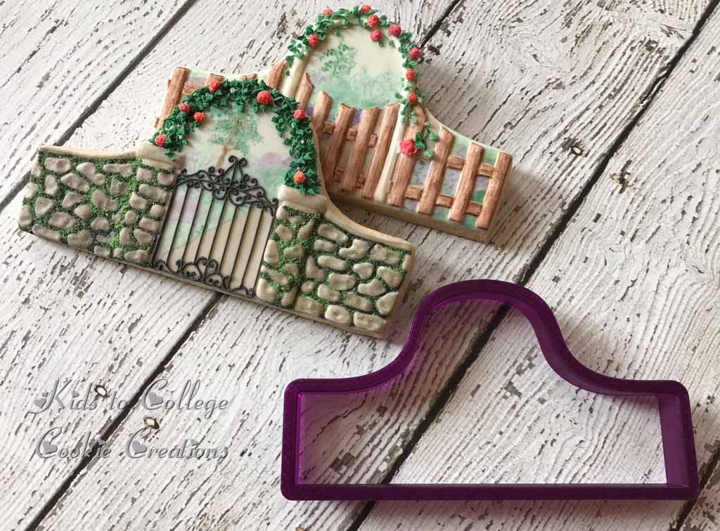 Arbor Fence Garden Gate Cookie Cutter and Fondant Cutter and Clay Cutter