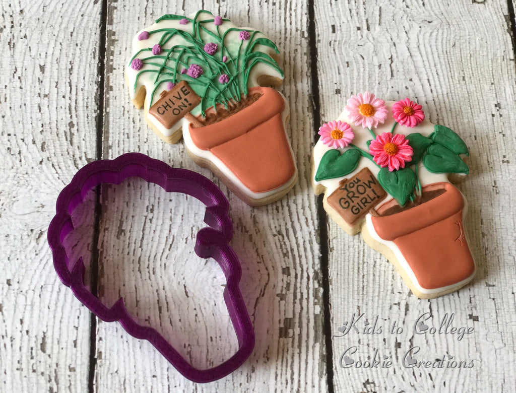 Potted Plant #2 Cookie Cutter and Fondant Cutter and Clay Cutter