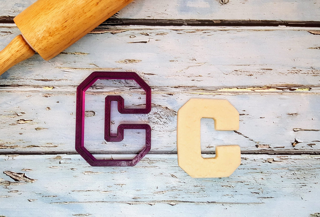 Varsity Letter C Cookie Cutter and Fondant Cutter and Clay Cutter