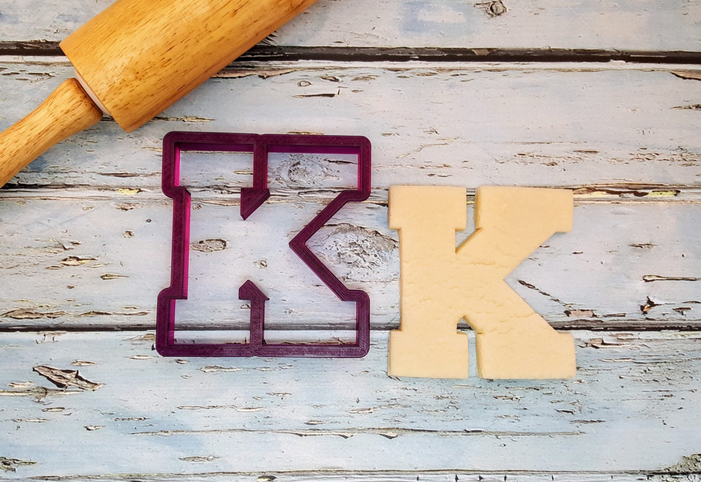 Varsity Letter K Cookie Cutter and Fondant Cutter and Clay Cutter