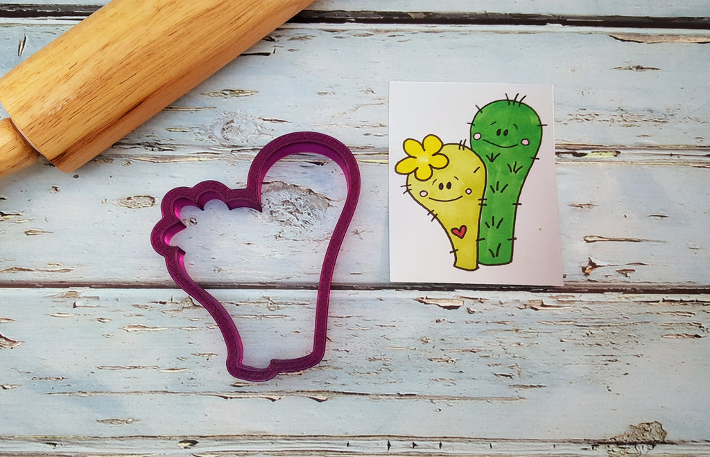 Michelle's Double Cactus #3 Cookie Cutter and Fondant Cutter and Clay Cutter